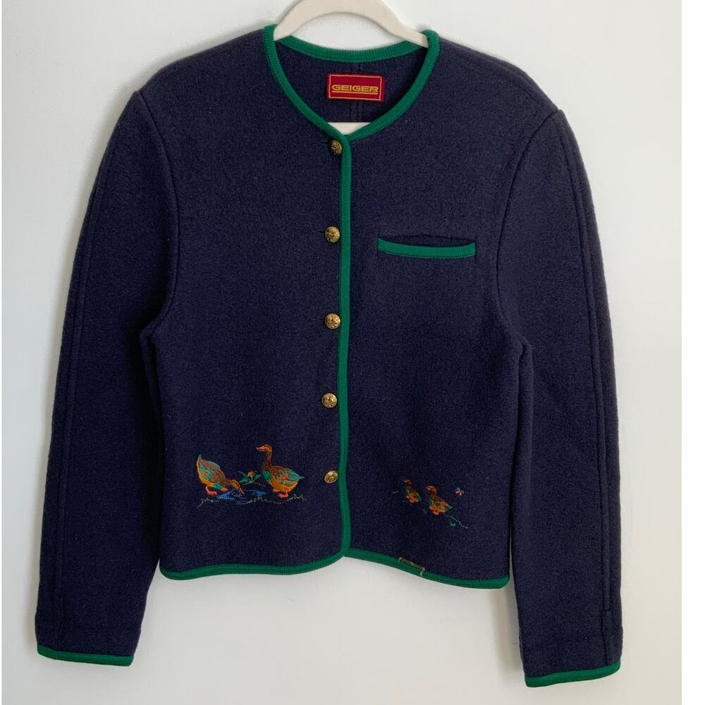Geiger‎ Vintage Wool Duck/Goose Sweater size small